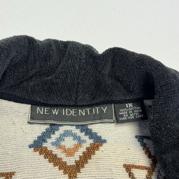 New Identity Tapestry Blazer Coat Womens 1X Aztec Southwest - Picture 9 of 14